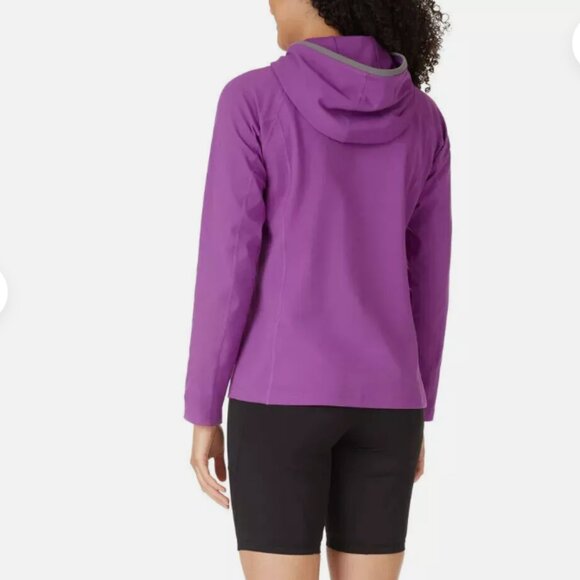 Fila Women's Funnel Neck Activewear Training Hoodie Pullover, Purple - Picture 3 of 3